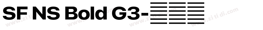 SF NS Bold G3字体转换 SF NS Bold G3字体转换